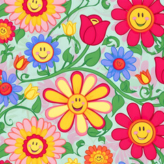 Fototapeta premium Florals And Botanicals Flower Illustration Pattern Background Design