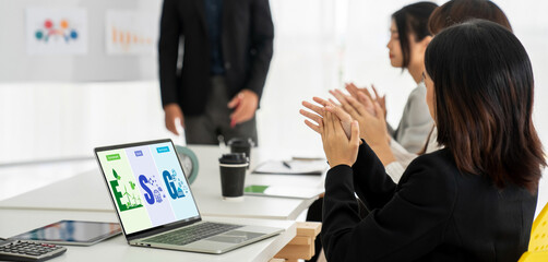 ESG environmental social governance policy for modish business to set a standard to achieve high ESG score