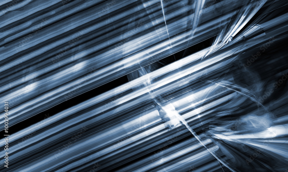 Fototapete monochrome striped abstract dynamic background. copy space. diagonal parallel lines intersect the ba