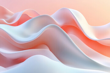 Obraz premium Abstract art of flowing lines symbolizing calm breathing, rhythmic harmony, soft and fluid