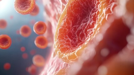 Detailed 3D Render of Triglyceride Molecule in Healthcare