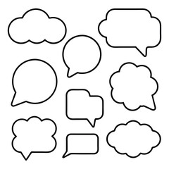 set of comic speech bubbles