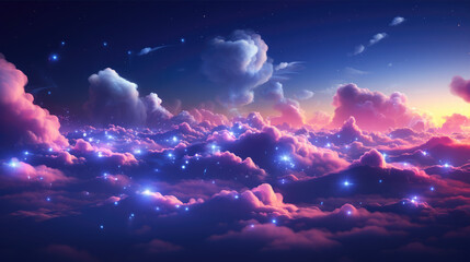 generated illustration of abstract technology background with connecting dots and lines.