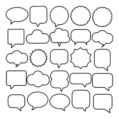 Obraz premium set of comic speech bubbles