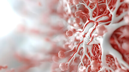 Detailed blood vessels hypertension therapy focus