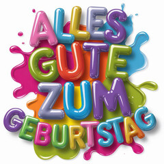 Fototapeta premium Alles Gute zum Geburtstag