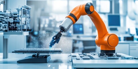 Advanced Robotic Arm Performing Precise Tasks in a Laboratory