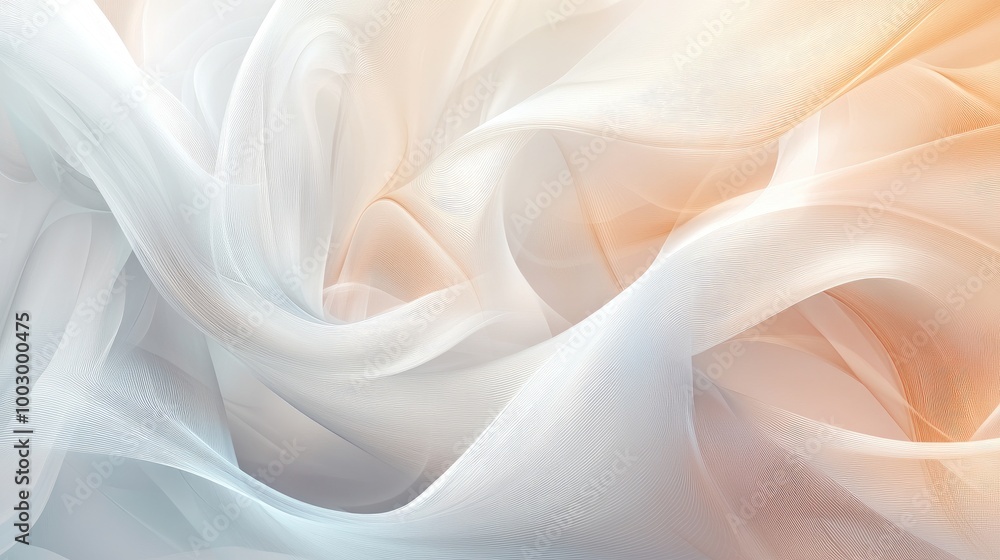 Poster soft abstract flowing waves for background design