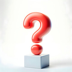 흰 배경, 물음표, 애니메이션 아트 (White background, question mark, animation art)