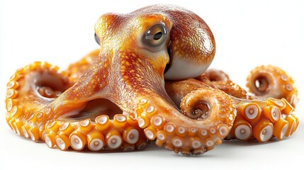 Obraz premium Close-up of an octopus with large curious eyes