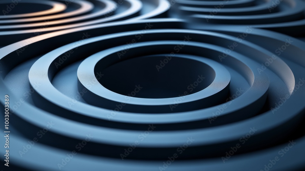 Aufkleber abstract circular patterns with concentric rings