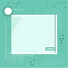  Futuristic Digital Frame with Green Tech-Themed Abstract Design