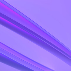 Fototapeta premium Abstract striped 3D shape render. Square lilac background with pink blue purple gradient lines and stripes, copy space. Geometric illustration for poster, web banner, cover, landing page, presentation