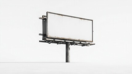 Obraz premium A blank billboard stands tall against a clear sky