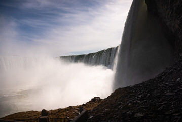 Amazing view from below of Niagara Falls