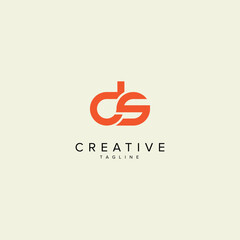 Abstract DS SD Letter Modern Monogram Style Logo Design. Initial vector template.