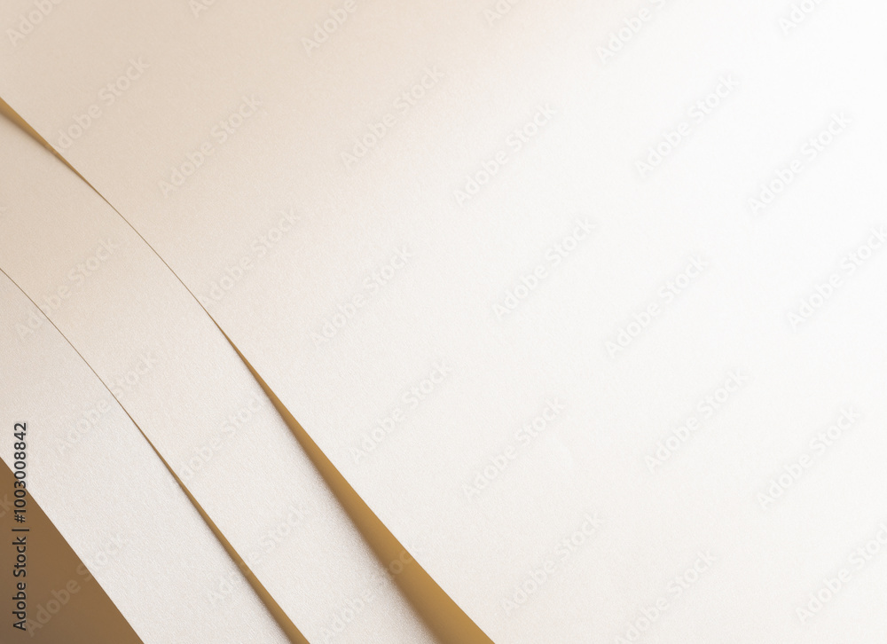 Aufkleber beige paper with a pastel, neutral tone and textured surface. layered folds and geometric lines crea