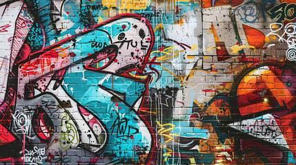 Obraz premium urban alley street wall painting design