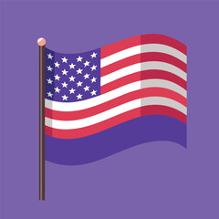 american flag waving