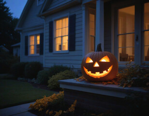 halloween pumpkin in the night