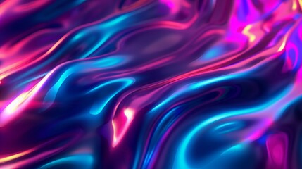 Fototapeta premium A colorful, abstract painting of a blue and pink wave