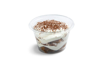 Delicious chocolate tiramisu. Close up
