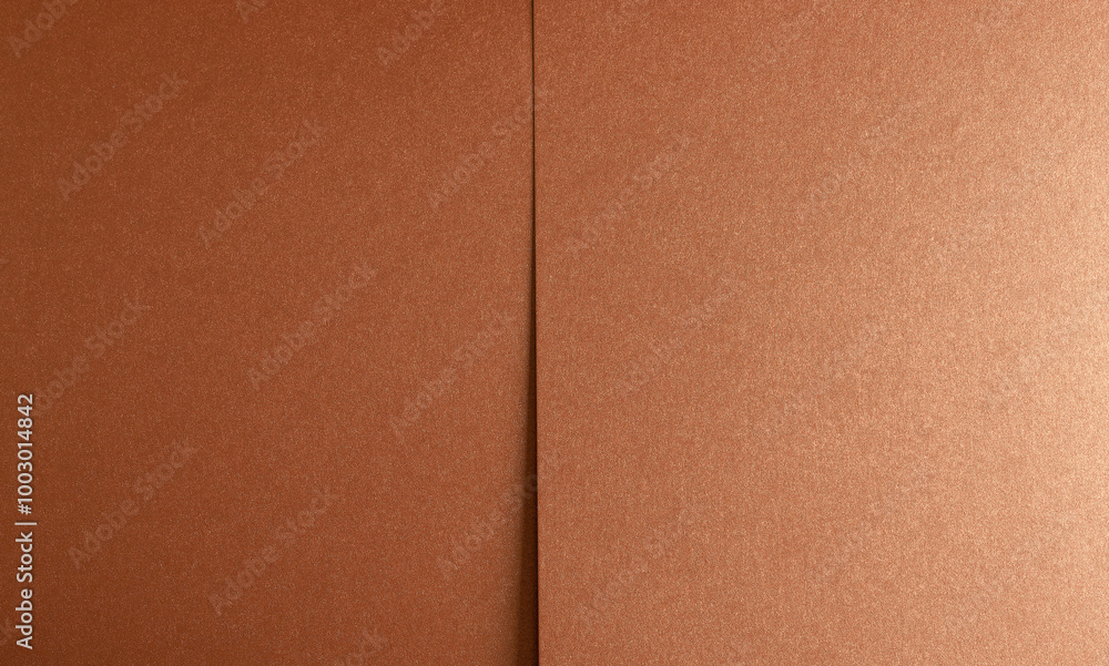Poster copper texture close-up. folded material with metallic surface, abstract pattern, and decorative des