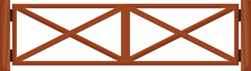 Cartoon style icon of a brown wooden fence protecting the entrance to a property