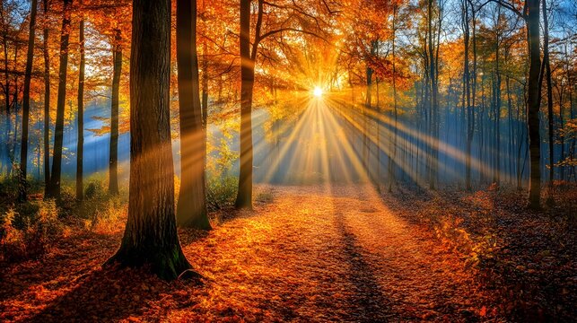 beautiful autum colors in the forest.