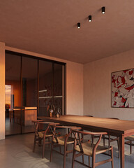 dining room with table