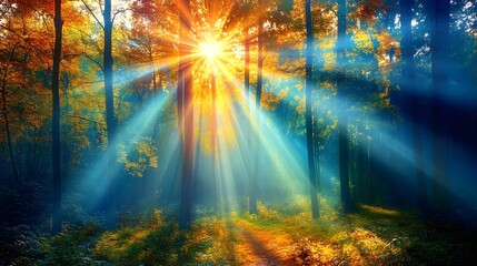 beautiful autum colors in the forest.