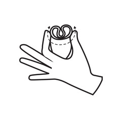 menstrual cup process diagram illustration eps
