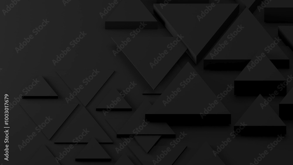 Poster abstract geometric background shapes black triangle in relief, both high and low used to add differe