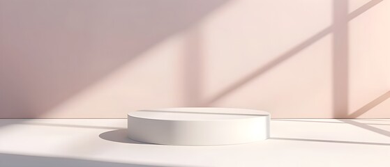 Minimalist Display Podium in Soft Light Setting