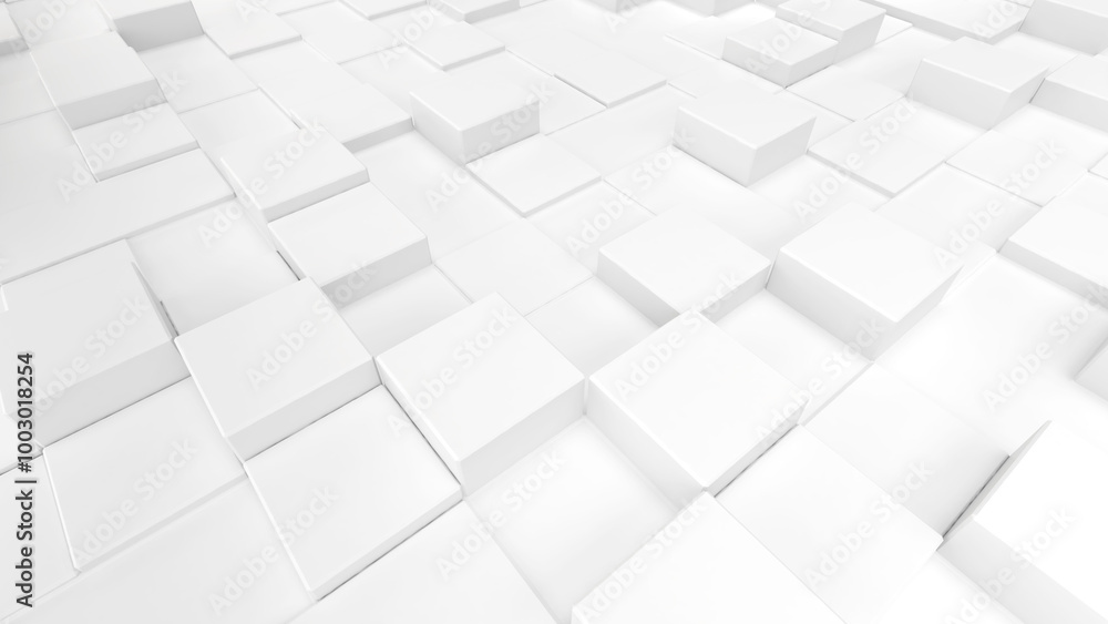 Aufkleber white square pattern background,science and technology concept,3d rendering