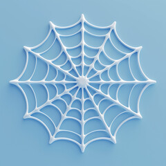 A spider web cartoon shape used as a UI icon, 3D style,C4D style,OC rendering, solid color bg