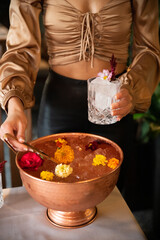 cocktail, punch, juice, flowers, flower, floral, drink, alcohol, beverage