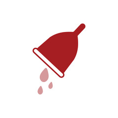 empty menstrual cup icon vector eps illustration