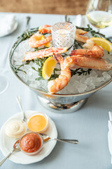 shrimp, shrimp cocktail, appetizer, gourmet, dinner, food, seafood, raw, raw bar, restaurant