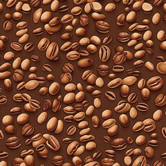 Obraz premium coffee bean illustration pattern background