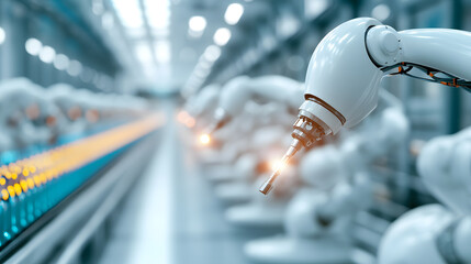 Sterile laboratory with robotic devices conducting high medical tech