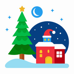 Christmas eve vector illustration