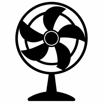 recommend clip art:  Electric fan silhouette vector illustration