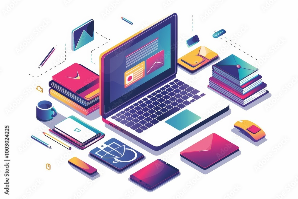 Aufkleber sleek e-learning system showcasing vibrant colors and advanced functionality