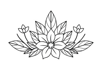 Floral Outline Drawing
