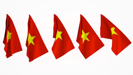 national flag background image,wind blowing flags,3d rendering,Flag of Vietnam