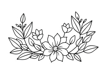 Floral Outline Drawing