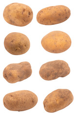 ziemniak na przezroczystym tle PNG, zestaw 8 ziemniaków