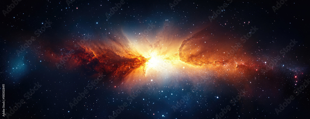 Canvas Prints stunning panoramic view of distant galaxy in 8k resolution