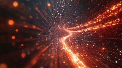 Glowing Particles in a Bright Data Tunnel